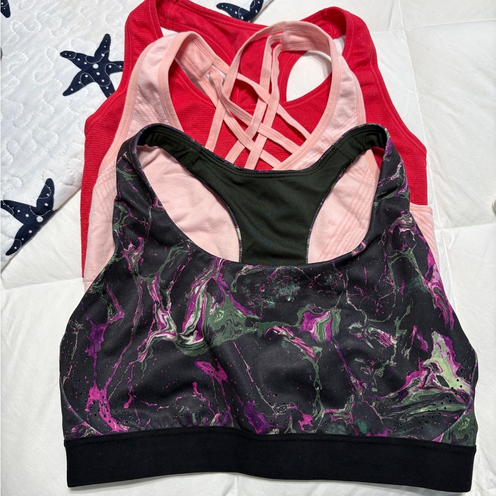 Women's Multicolor Sports Bra Set